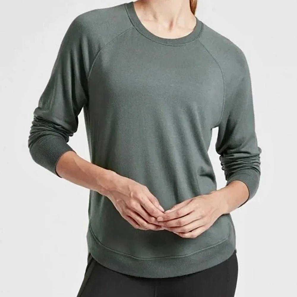 Athleta Mindset Sweatshirt‎ in Bali Green Sz Large